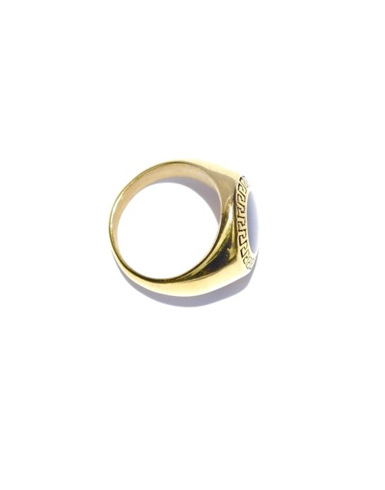 GOLD & BLACK SIGNET RING