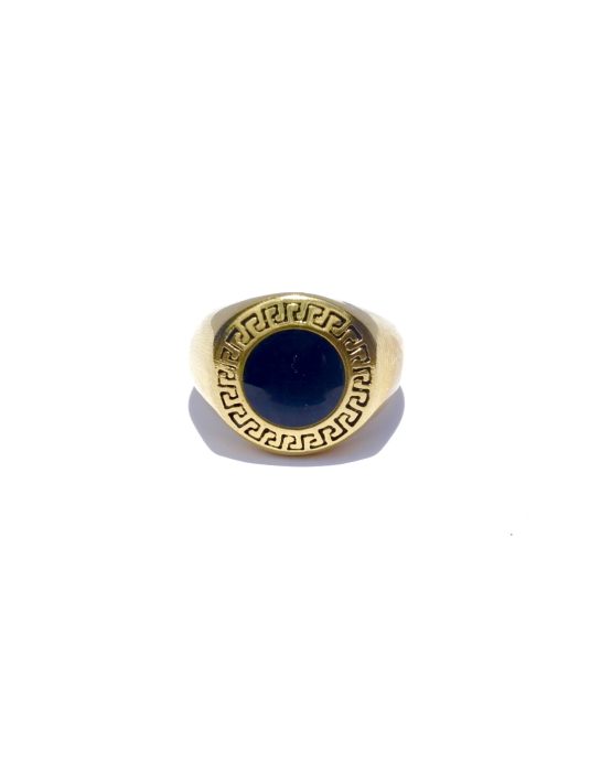 GOLD & BLACK SIGNET RING