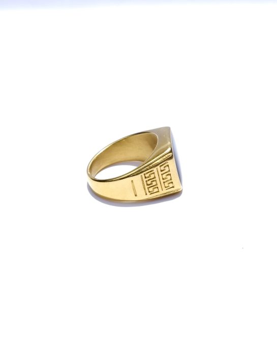 GOLD & BLACK SIGNET RING